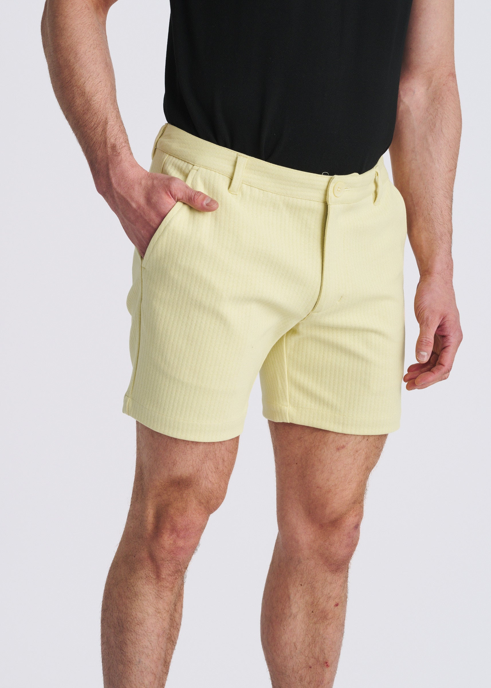 GARDEN GLADE 6" INSEAM TEXTURED STRETCH KNIT CHINO SHORTS PM-2530-02