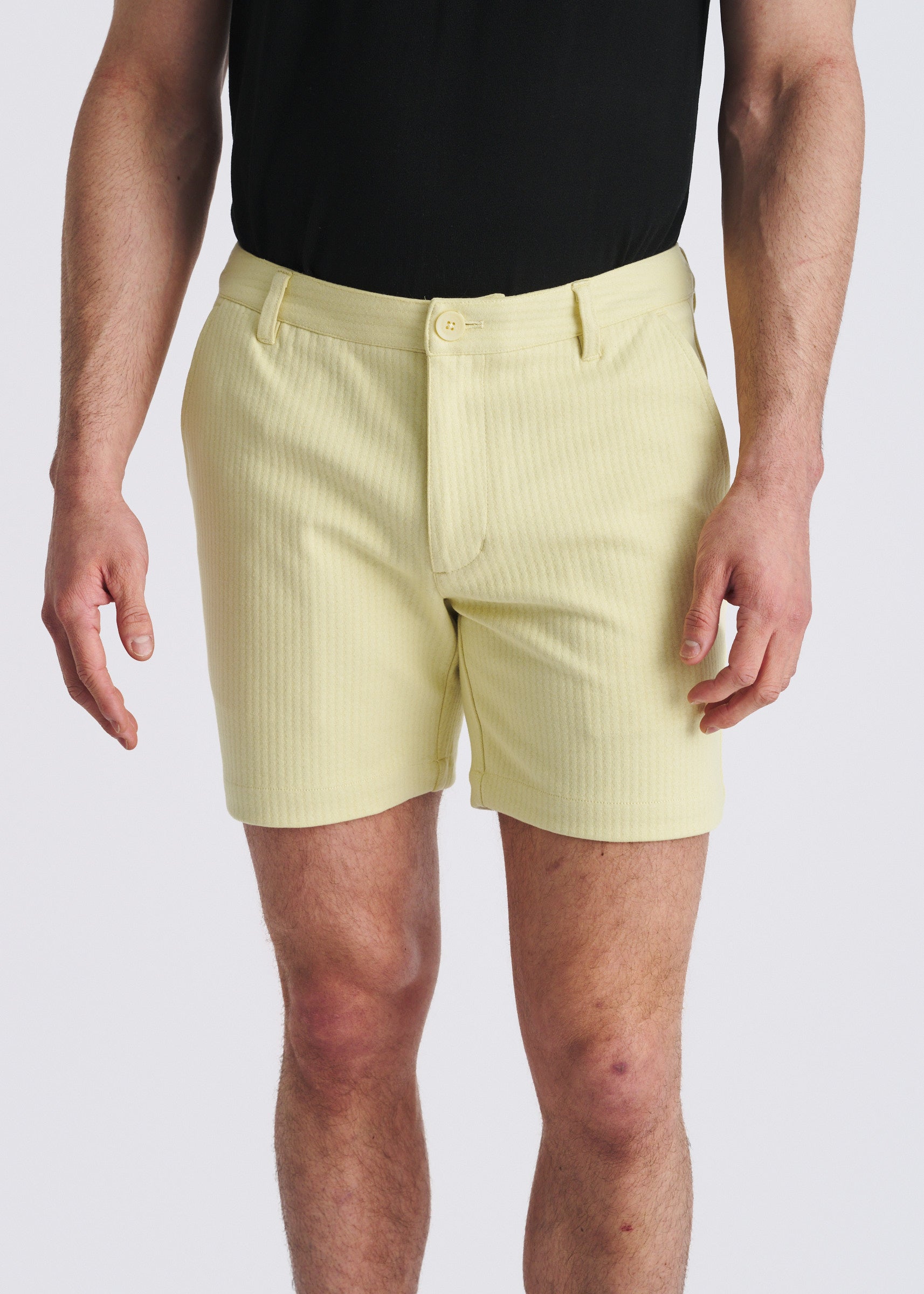 GARDEN GLADE 6" INSEAM TEXTURED STRETCH KNIT CHINO SHORTS PM-2530-02