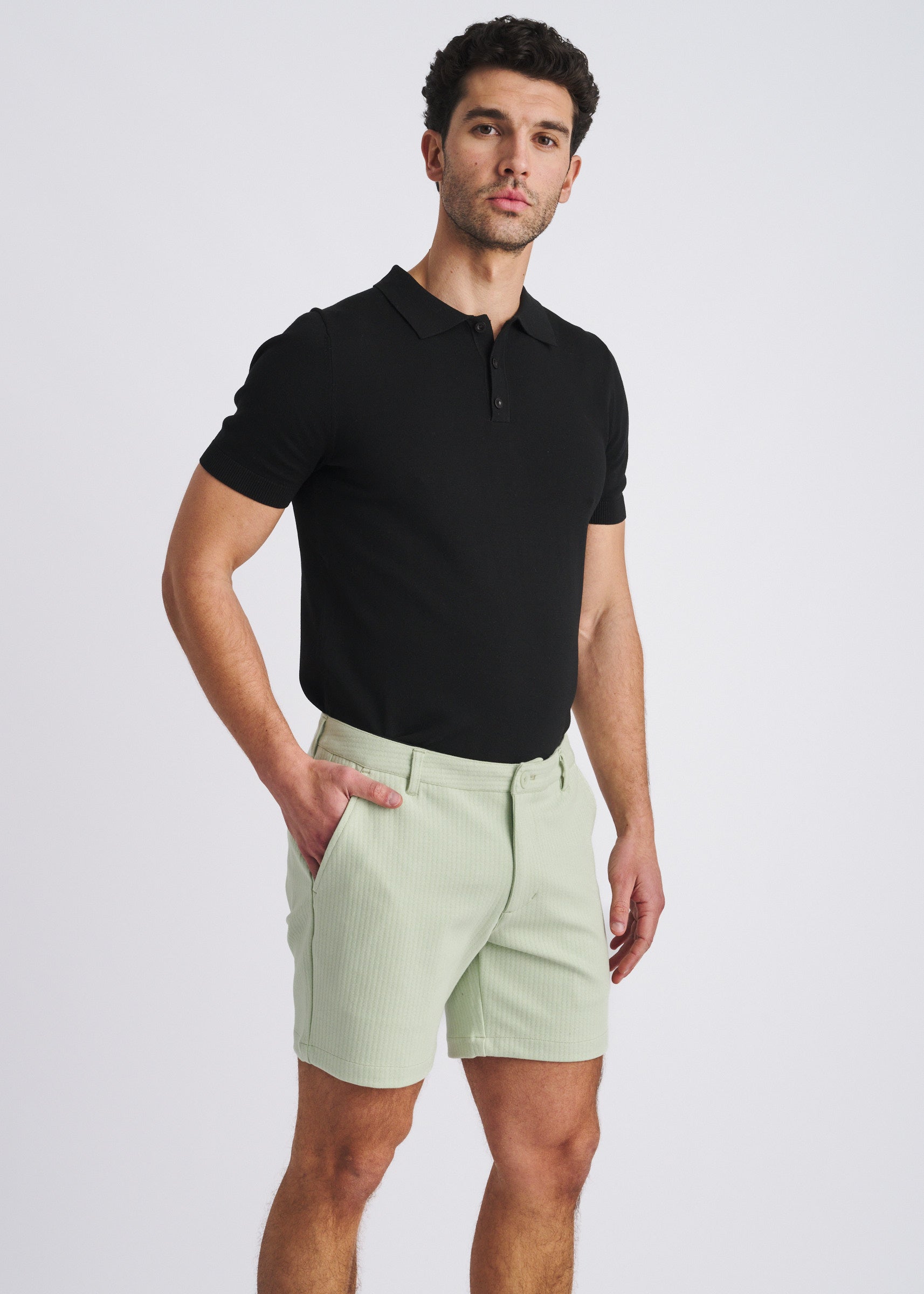 SEACREST 6" INSEAM TEXTURED STRETCH KNIT CHINO SHORTS PM-2530-02