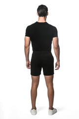 BLACK 6" INSEAM TEXTURED STRETCH KNIT CHINO SHORT PM-2530