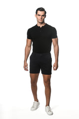 COSMIC BLUE 6" INSEAM TEXTURED STRETCH KNIT CHINO SHORT PM-2530