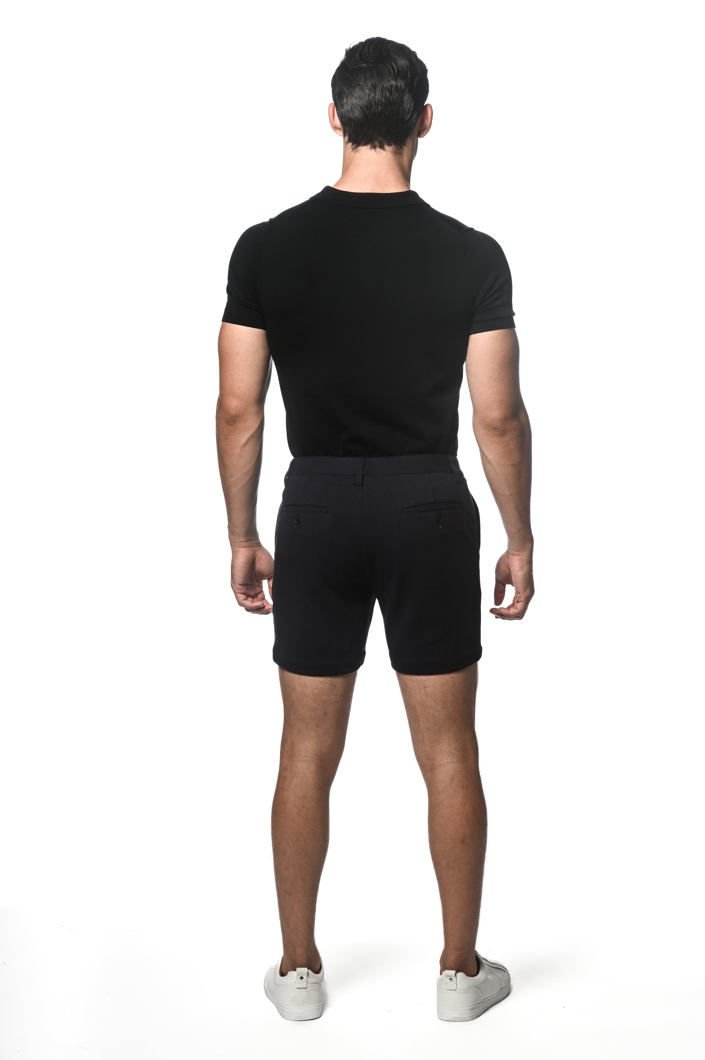 COSMIC BLUE 6" INSEAM TEXTURED STRETCH KNIT CHINO SHORT PM-2530