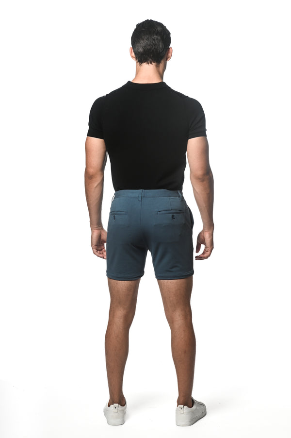 BLUE STONE 6" INSEAM TEXTURED STRETCH KNIT CHINO SHORT PM-2531