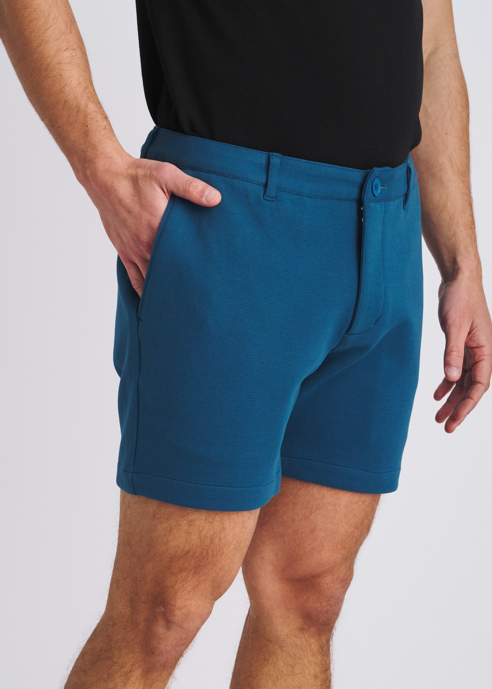 PETROL 6" INSEAM STRETCH KNIT CHINO SHORTS PM-2558