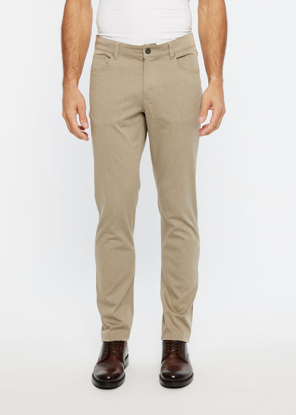 KHAKI 5-POCKET TEXTURED STRETCH WOVEN PANTS PM-3023