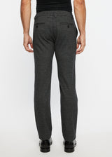 CHARCOAL HERRINGBONE STRETCH KNIT WOOL LOOK PANTS PM-3303-44