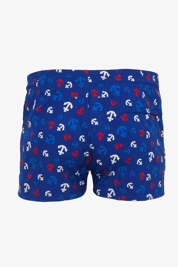 ROYAL/RED ANCHORS MARBELLA 2.5 INSEAM SWIM SHORTS PM-6002-03 Final Sale