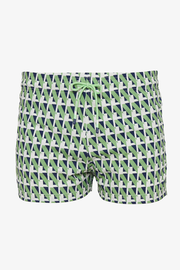 MINT/NAVY ANGLES MARBELLA 2.5 INSEAM SWIM SHORTS PM-6002-05 Final Sale