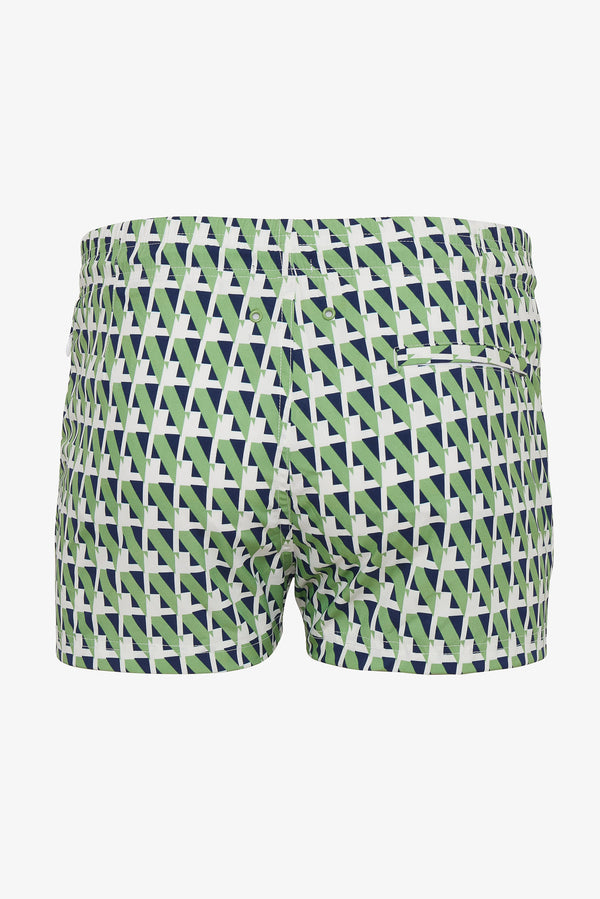 MINT/NAVY ANGLES MARBELLA 2.5 INSEAM SWIM SHORTS PM-6002-05 Final Sale