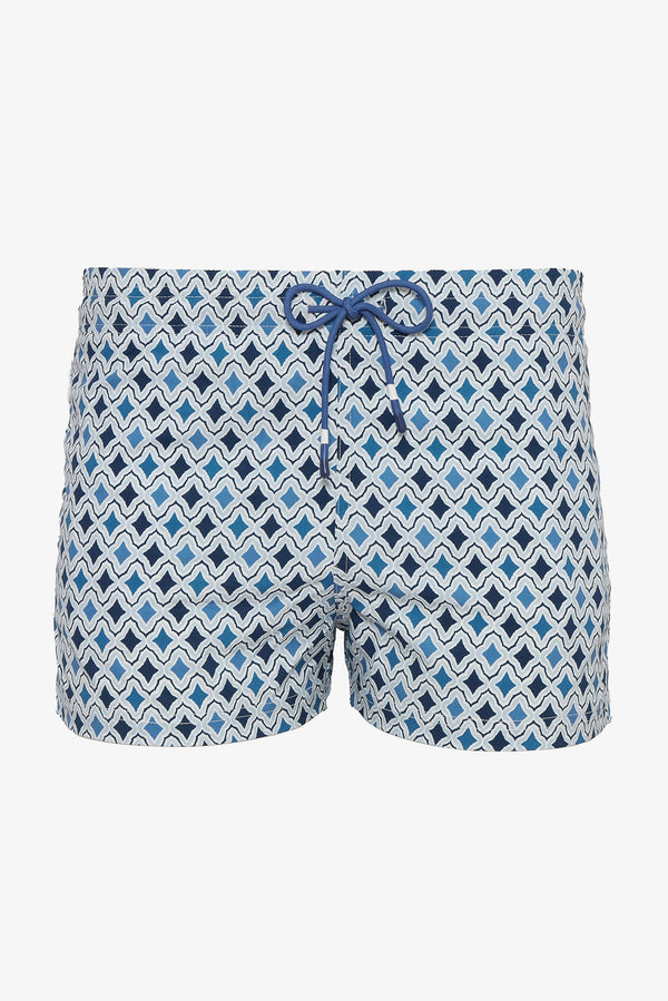 SLATE/BLUE MOSAIC MARBELLA 2.5 INSEAM SWIM SHORTS PM-6002-09 Final Sale