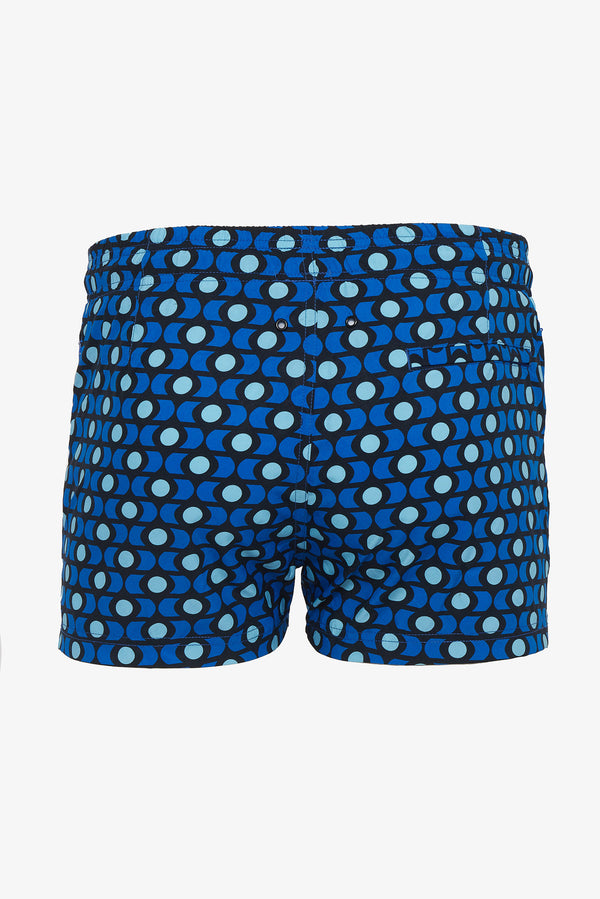 NAVY/ROYAL SWIRLS MARBELLA 2.5 INSEAM SWIM SHORTS PM-6002-13 Final Sale