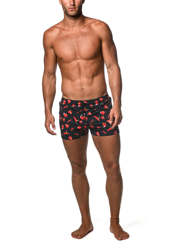 NAVY/RED ANTHURIUM MARBELLA 2.5" INSEAM SWIM SHORT PM-6002-40