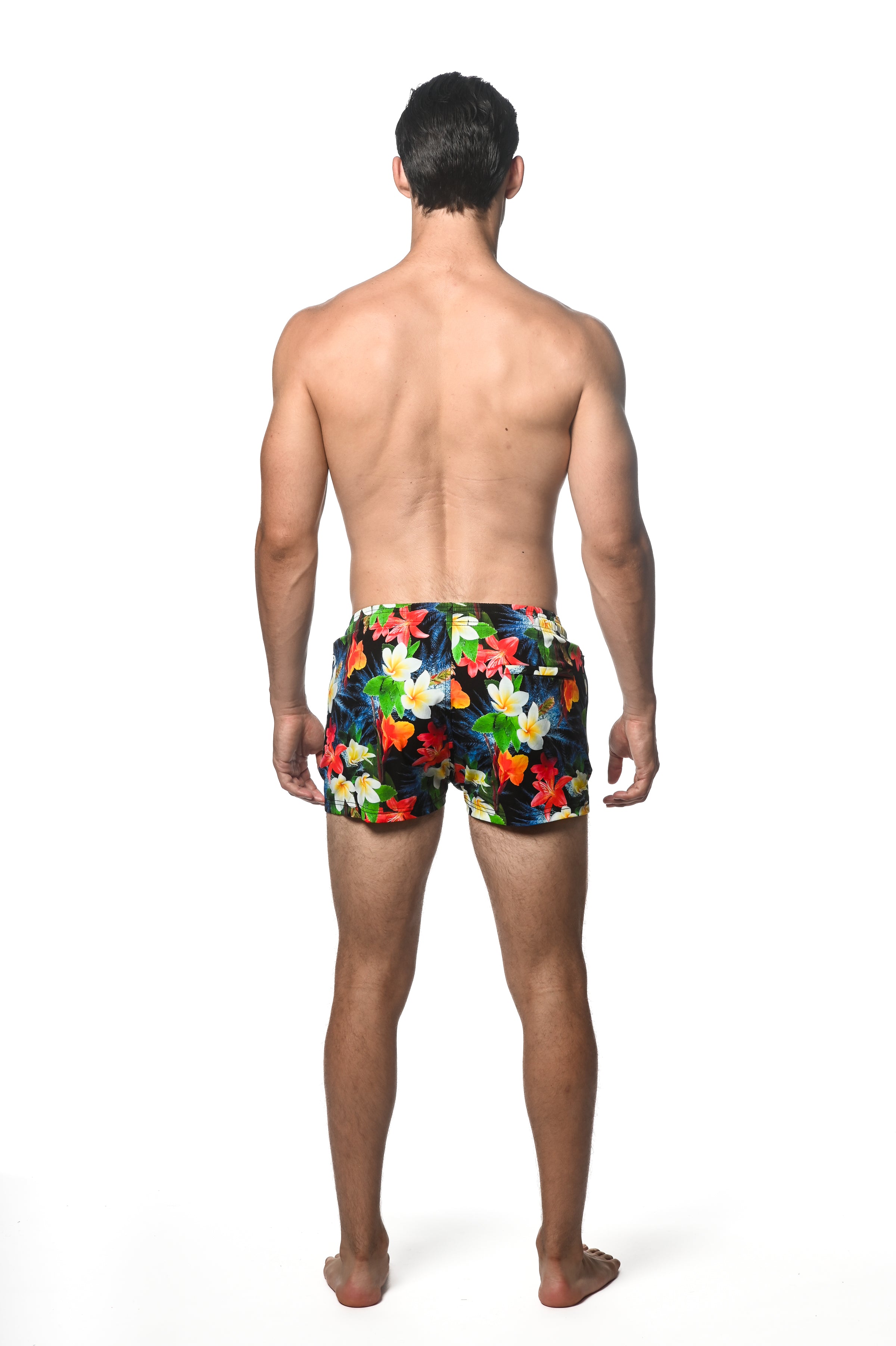 NAVY/CRIMSON TROPICS MARBELLA 2.5" INSEAM SWIM SHORT PM-6002-48