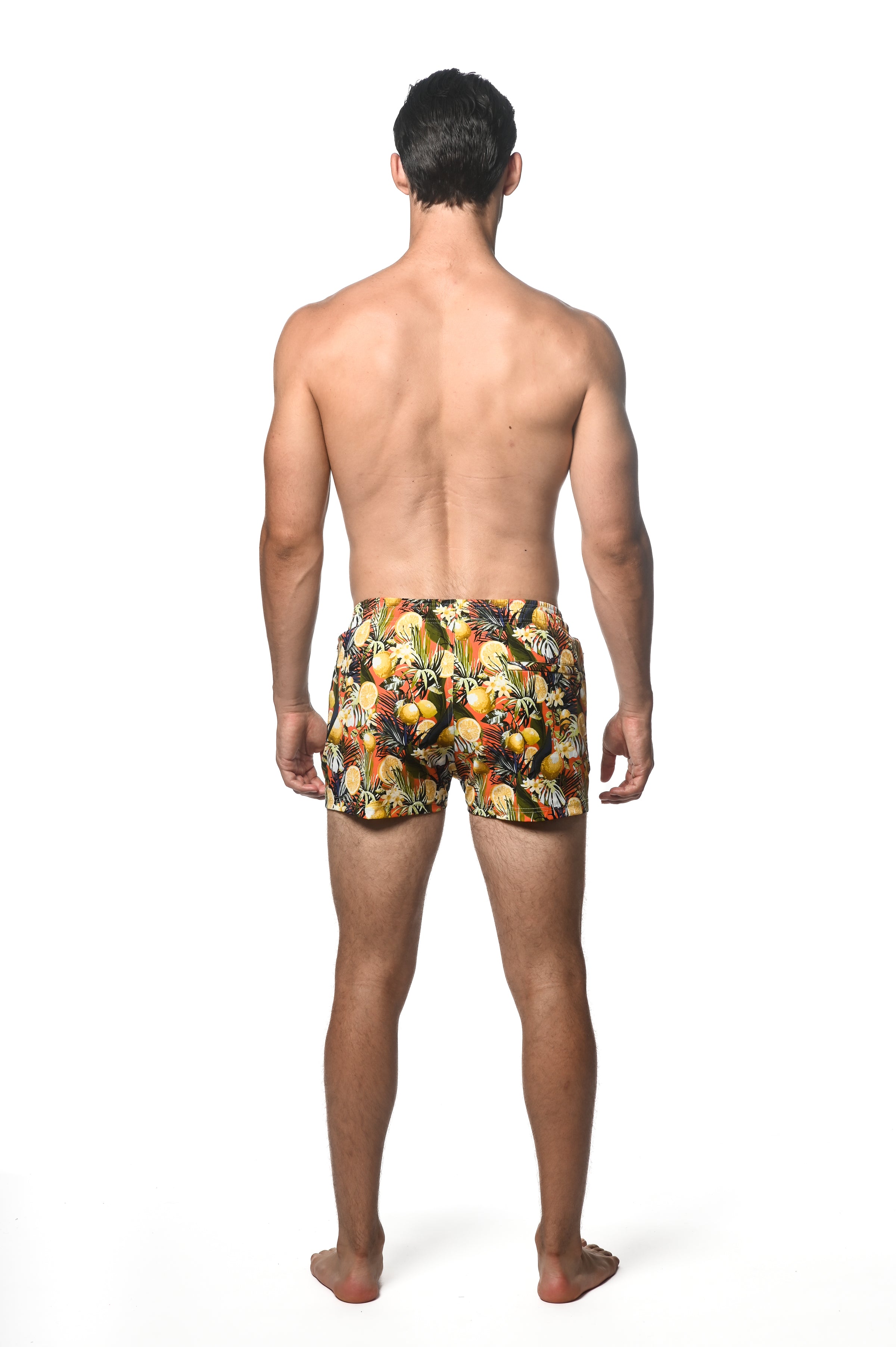 CORAL/LEMON FRUITS MARBELLA 2.5" INSEAM SWIM SHORT PM-6002-52