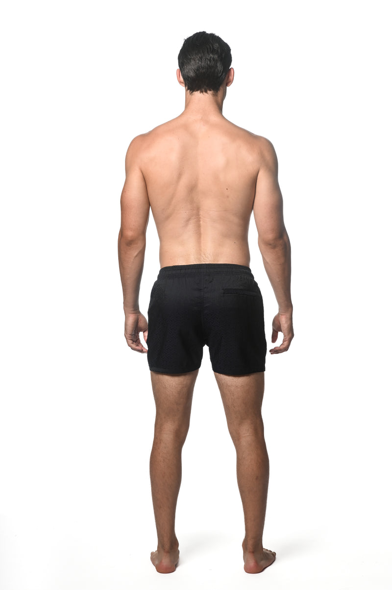 NAVY TRIAD 4.5" INSEAM JACQUARD SWIM SHORT W/ MESH LINER PM-6016-05