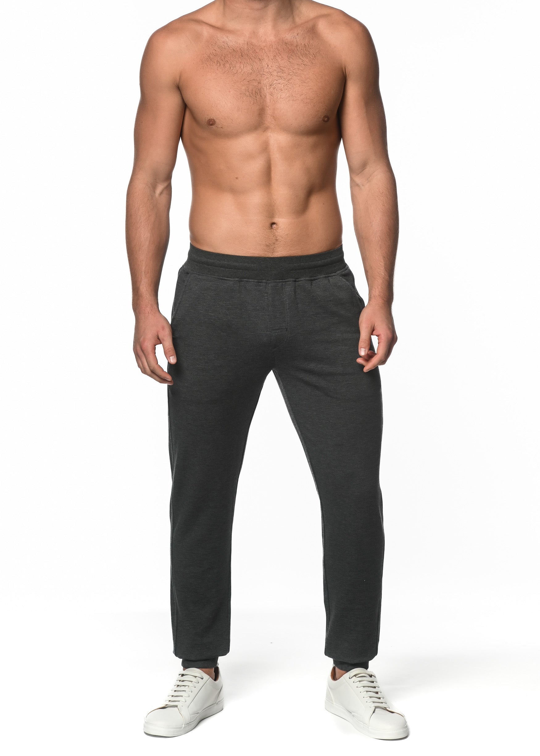HEATHER GREY FLEECE KNIT JOGGER PM-70002