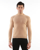 CARAMEL CREW NECK WOOL SWEATER PM-16406