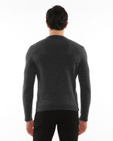 CHARCOAL CREW NECK WOOL SWEATER PM-16406