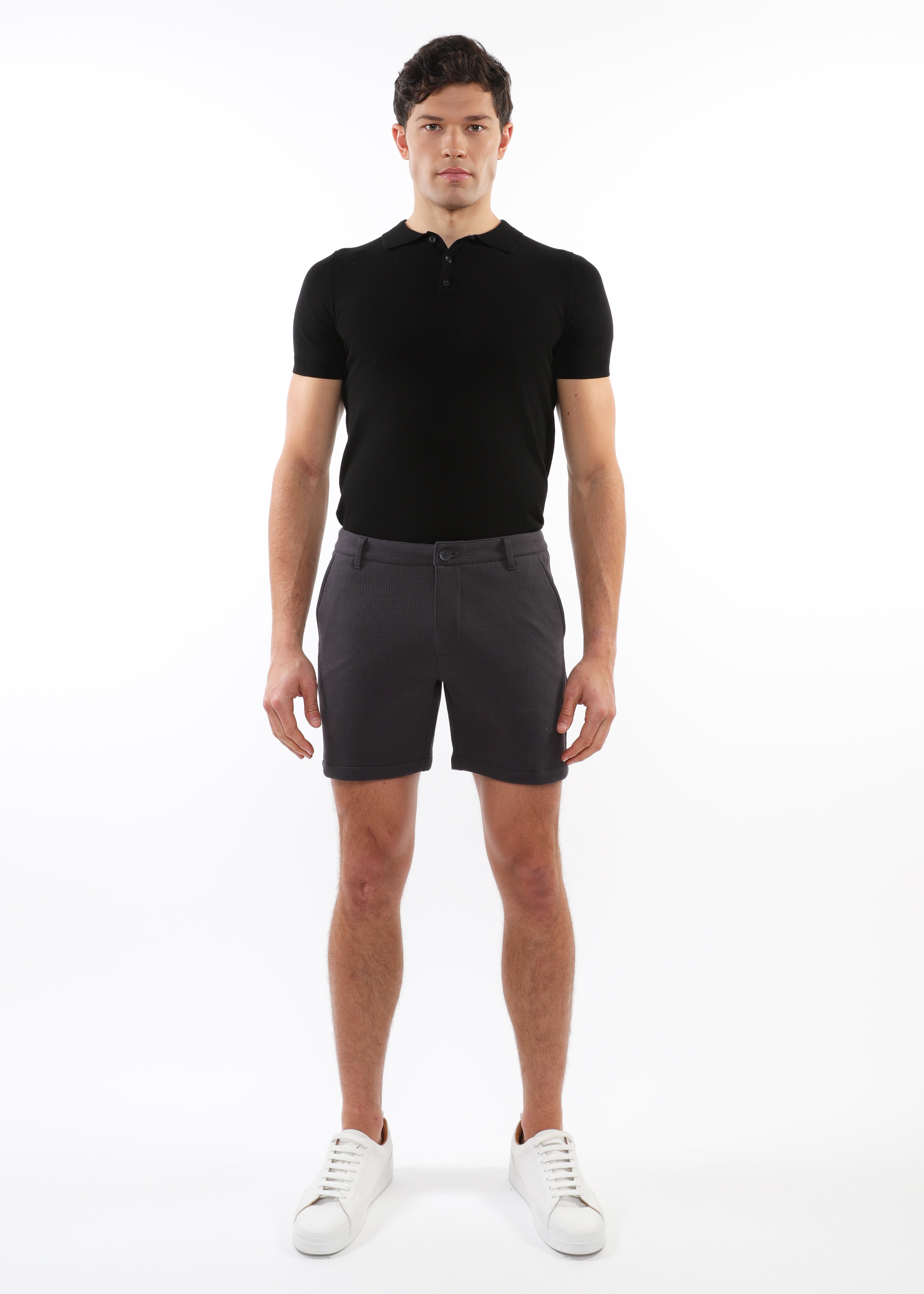 SATELLITE 6" INSEAM TEXTURED STRETCH KNIT CHINO SHORTS PM-2530-01