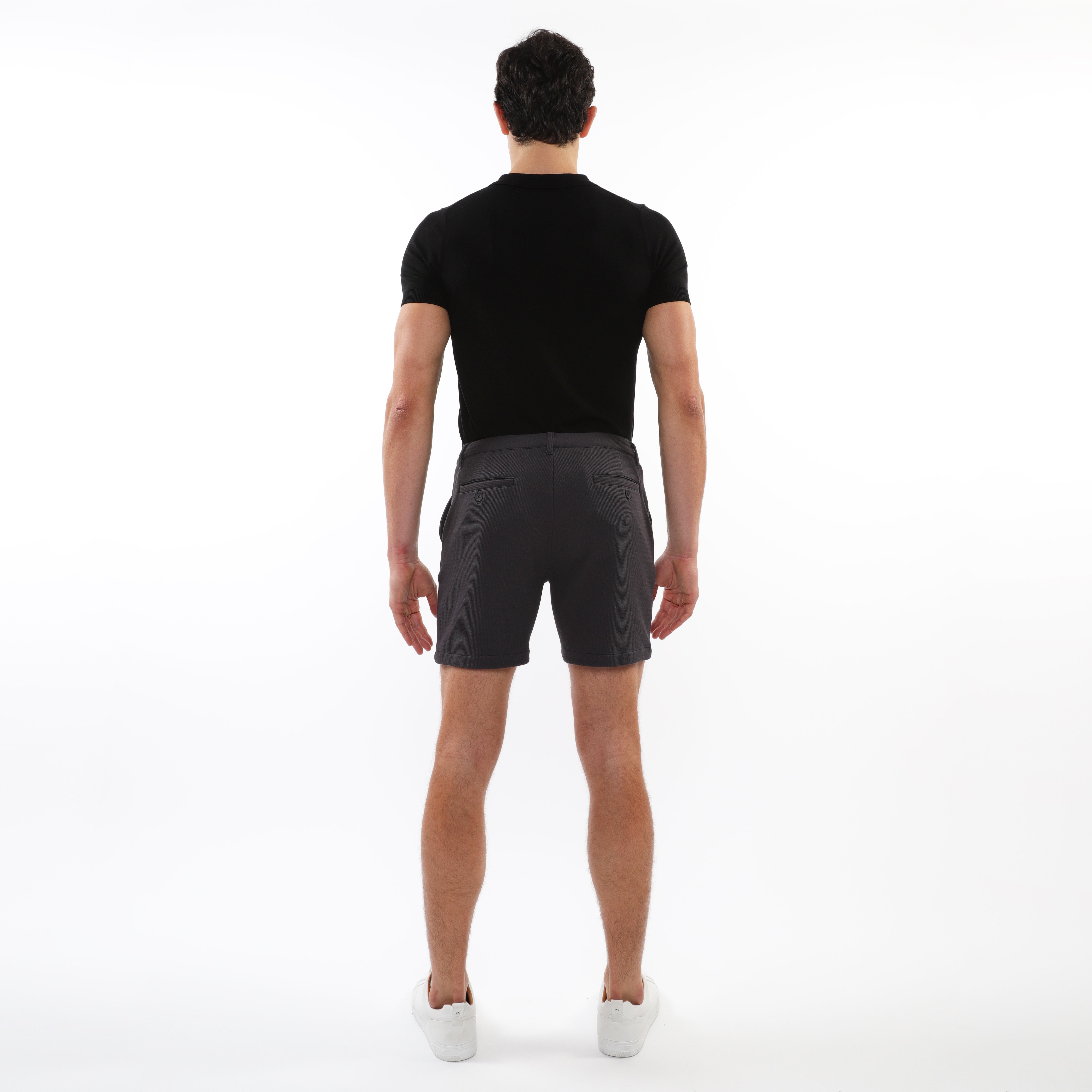 SATELLITE 6" INSEAM TEXTURED STRETCH KNIT CHINO SHORTS PM-2530-01