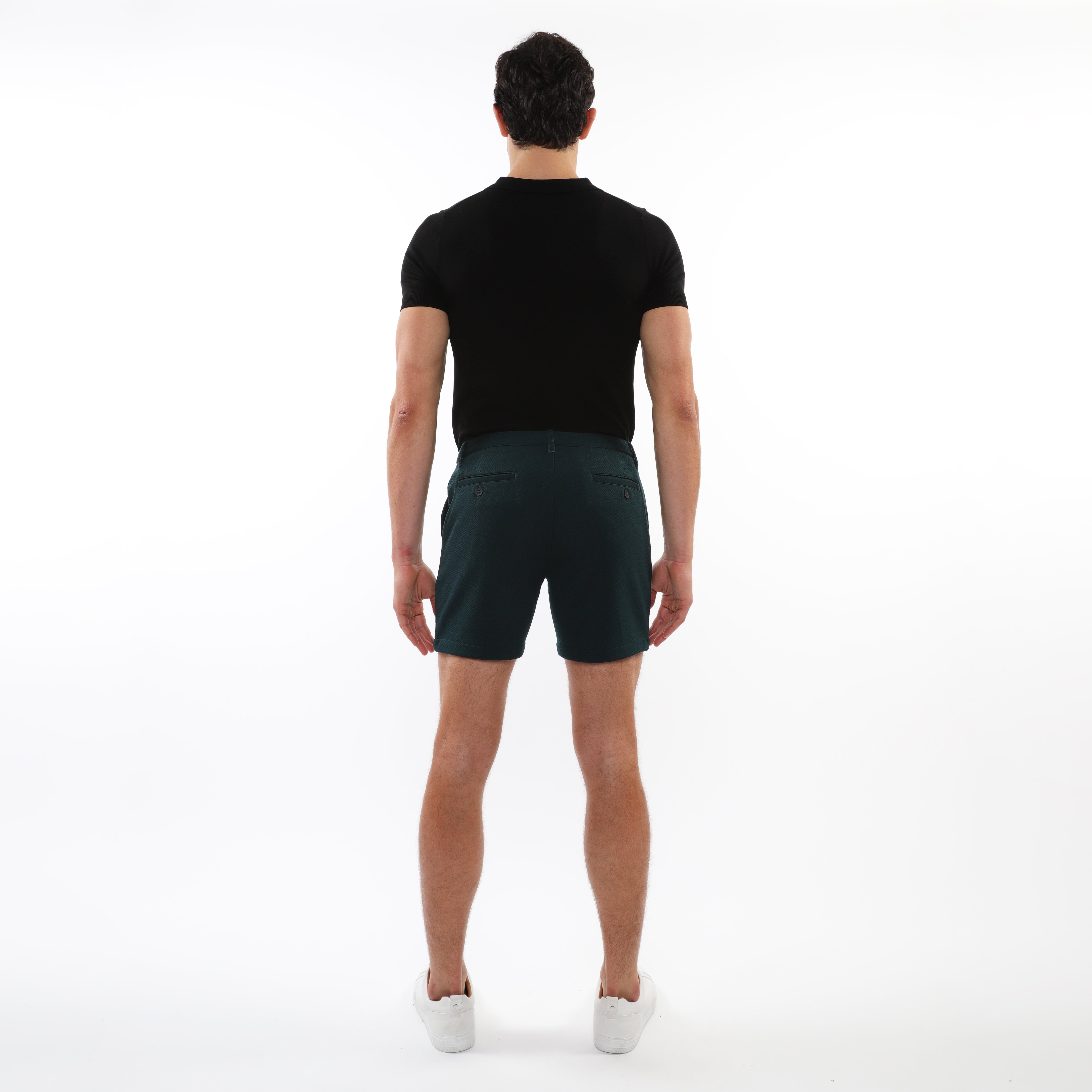 HUNTER 6" INSEAM TEXTURED JACQUARD STRETCH KNIT CHINO SHORTS PM-2533