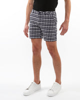 NAVY DIAMONDS 6" INSEAM TEXTURED JACQUARD STRETCH  CHINO SHORTS PM-2537