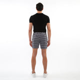 NAVY DIAMONDS 6" INSEAM TEXTURED JACQUARD STRETCH  CHINO SHORTS PM-2537
