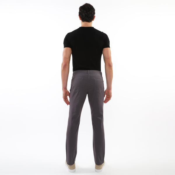 ANTHRACITE WASHED STRETCH TWILL WOVEN 5-POCKET JEANS PM-3048