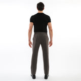 ESPRESSP MICRO CHECK WOOL-LOOK STRETCH KNIT PANTS W/ BACK ELASTIC WAISTBAND PM-3050-02