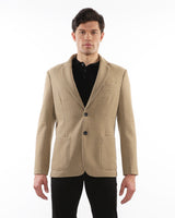 CAMEL WOOL-LOOK STRETCH KNIT BLAZER PM-3055-01