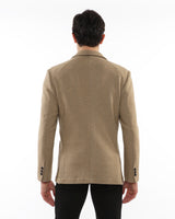 CAMEL WOOL-LOOK STRETCH KNIT BLAZER PM-3055-01