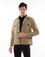 CAMEL WOOL-LOOK STRETCH KNIT JACKET PM-3056-01
