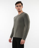 KELP STRETCH KNIT LONG SLEEVES CREW PULLOVER PM-75011