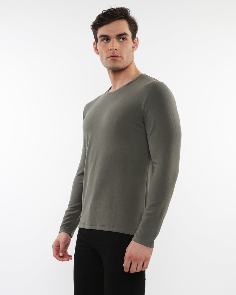 KELP STRETCH KNIT LONG SLEEVES CREW PULLOVER PM-75011