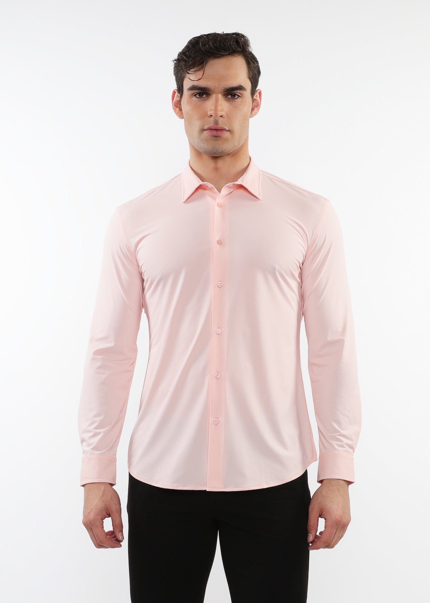 BLUSH SOLID STRETCH PERFORMANCE LONG SLEEVES SHIRT PM-76083