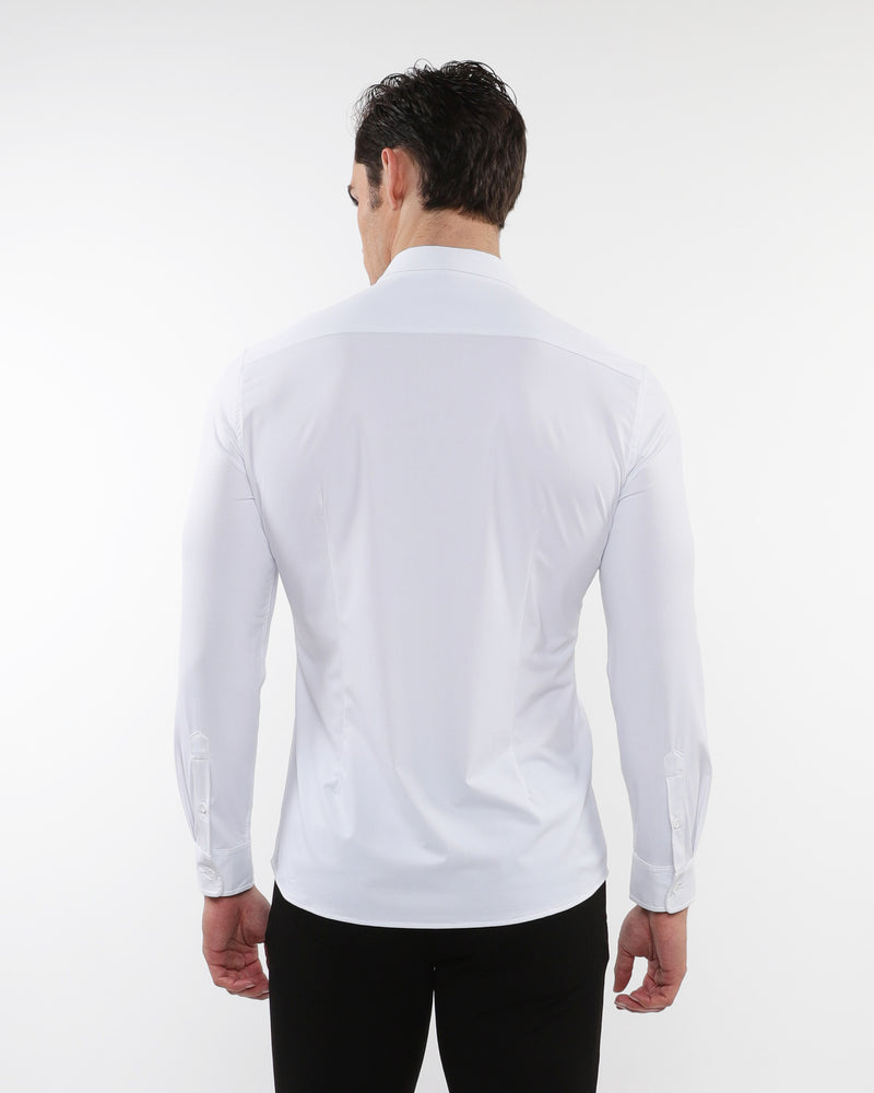 MILK SOLID STRETCH PERFORMANCE LONG SLEEVES SHIRT PM-76083