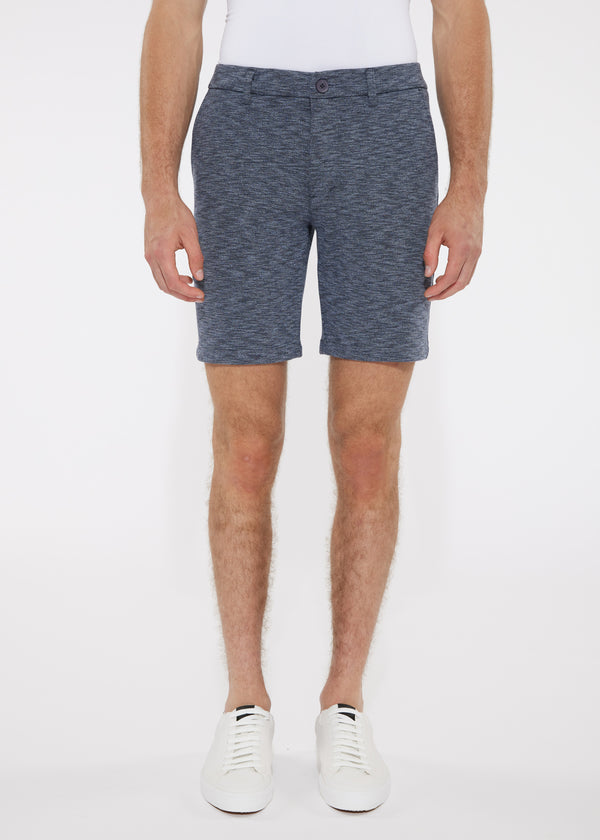 BLUE SPACE DYE STRETCH KNIT 8" SHORTS PM-2500- Final Sale