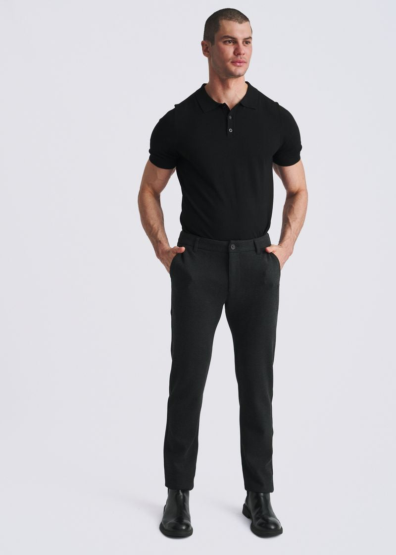 LUNAR CHECKS WOOL-LOOK STRETCH KNIT TAILORED PANTS PM-3303-73