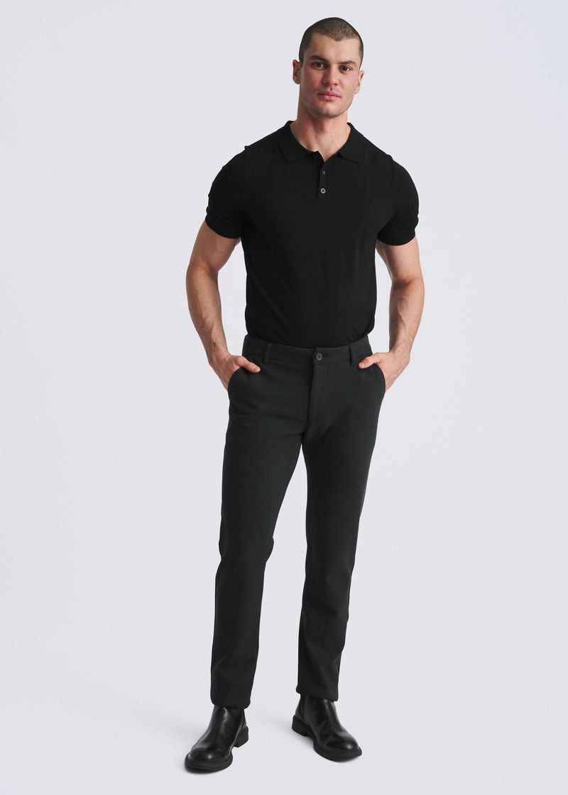 LUNAR CHECKS WOOL-LOOK STRETCH KNIT TAILORED PANTS PM-3303-73