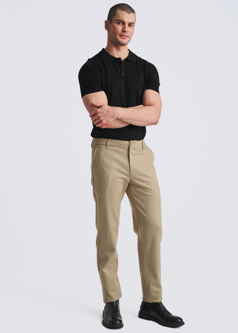 DESERT ZIGZAG CLASSIC FIT WOOL-LOOK STRETCH KNIT TAILORED PANTS  PM-3063-02