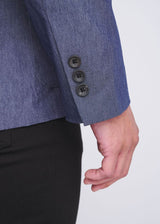 INDIGO STRETCH CRINKLE BLAZER PM-3060-01