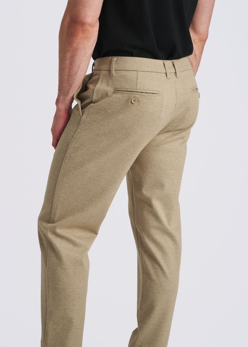 DESERT ZIGZAG CLASSIC FIT WOOL-LOOK STRETCH KNIT TAILORED PANTS  PM-3063-02