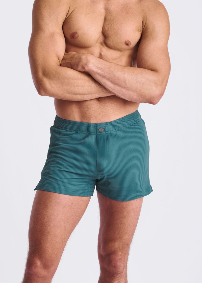VIRIDIAN SEERSUCKER SWIM SHORTS W/MESH LINING PM-6023