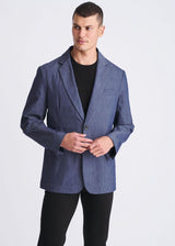 INDIGO STRETCH CRINKLE BLAZER PM-3060-01