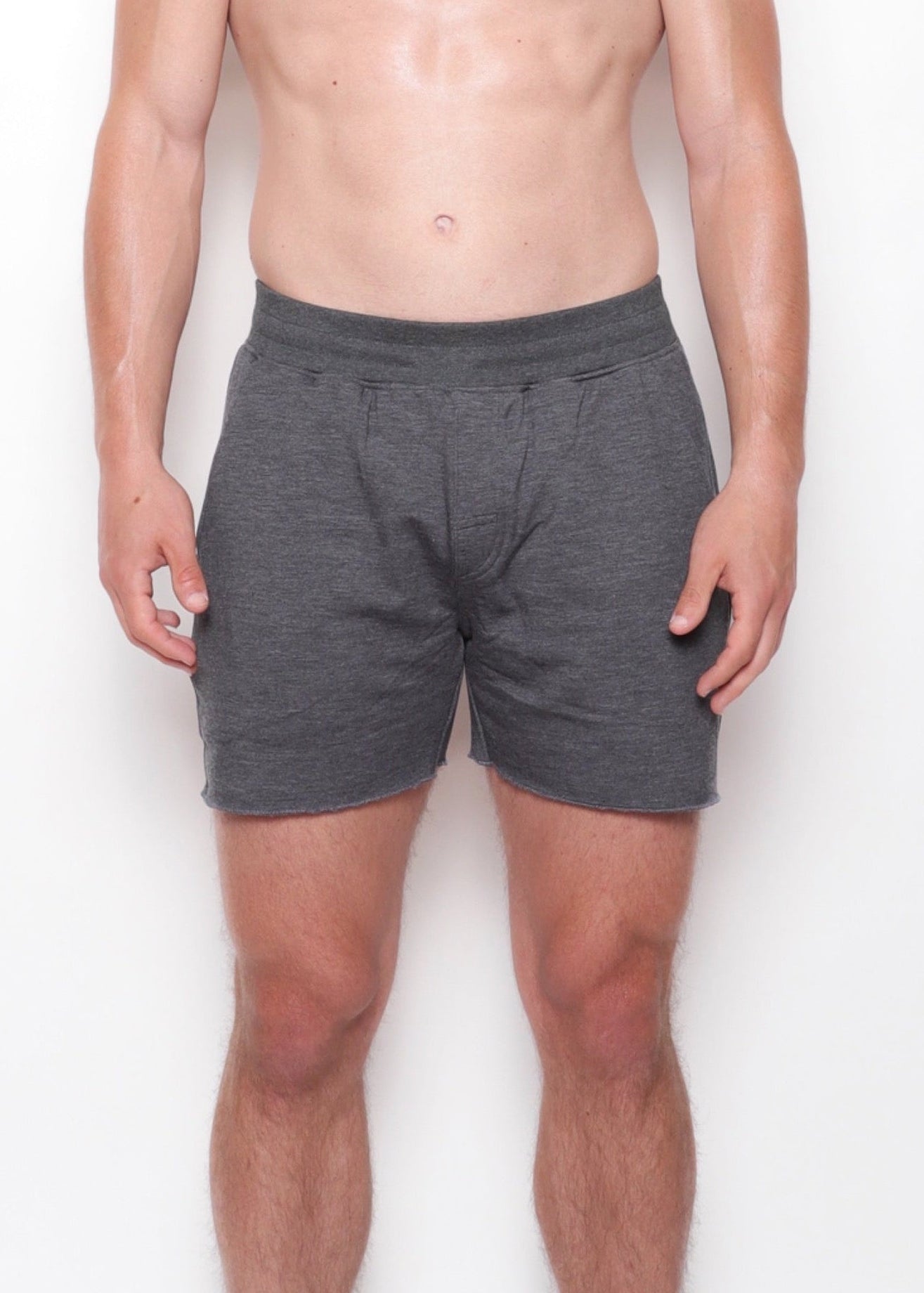 HEATHER GREY FLEECE SHORT PM-70011