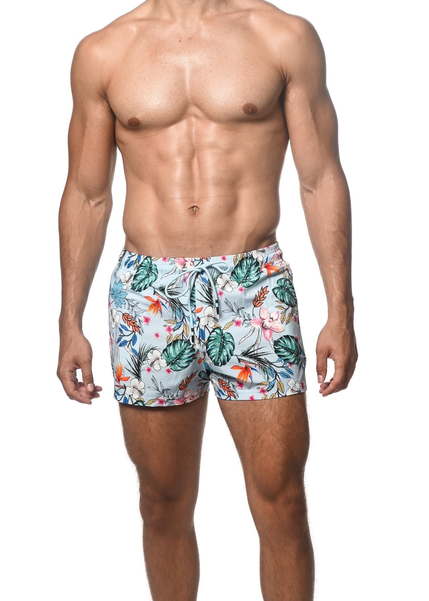 CLOUD/TEAL FAUNA MARBELLA 2.5" INSEAM SWIM SHORT PM-6002-49