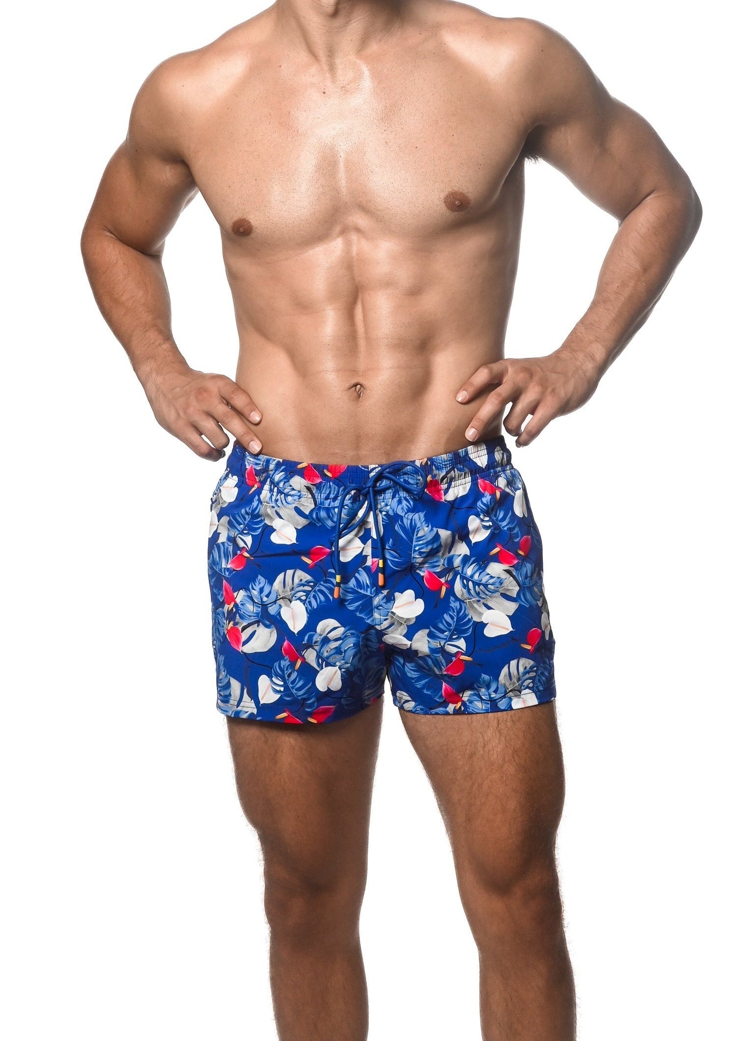 COBALT/RED TROPICALE MARBELLA 2.5" INSEAM SWIM SHORT PM-6002-50