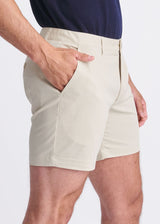 BONE 6" INSEAM CRINKLE STRETCH CHINO SHORTS PM-2544