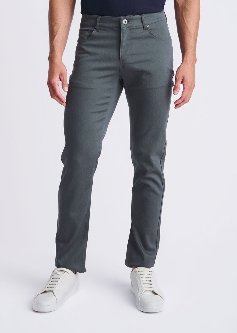 SLATE BLUE LIGHTWEIGHT TEXTURED STRETCH WOVEN 5-POCKET JEANS PM-3053