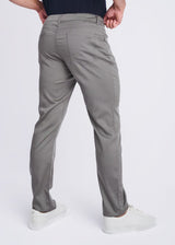 FOSSIL GREY LIGHTWEIGHT TEXTURED STRETCH WOVEN 5-POCKET JEANS PM-3052